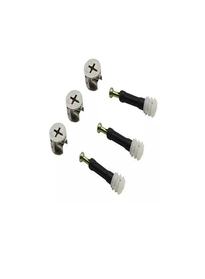 FURNEASER Minifix Set Furniture Board Cam Fitting and Pre-Inserted Nut Bolt Set | Cam Lock Screws and Nuts for Wardrobe Furniture Panel Connecting Hardware (10) - Image 3